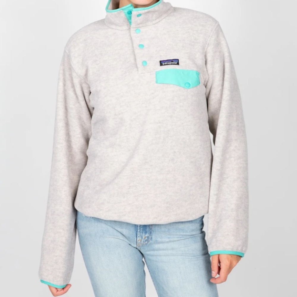 Lightweight
Synchilla® Snap-T® Fleece
Pullover Oatmeal Heather w/Fresh Teal